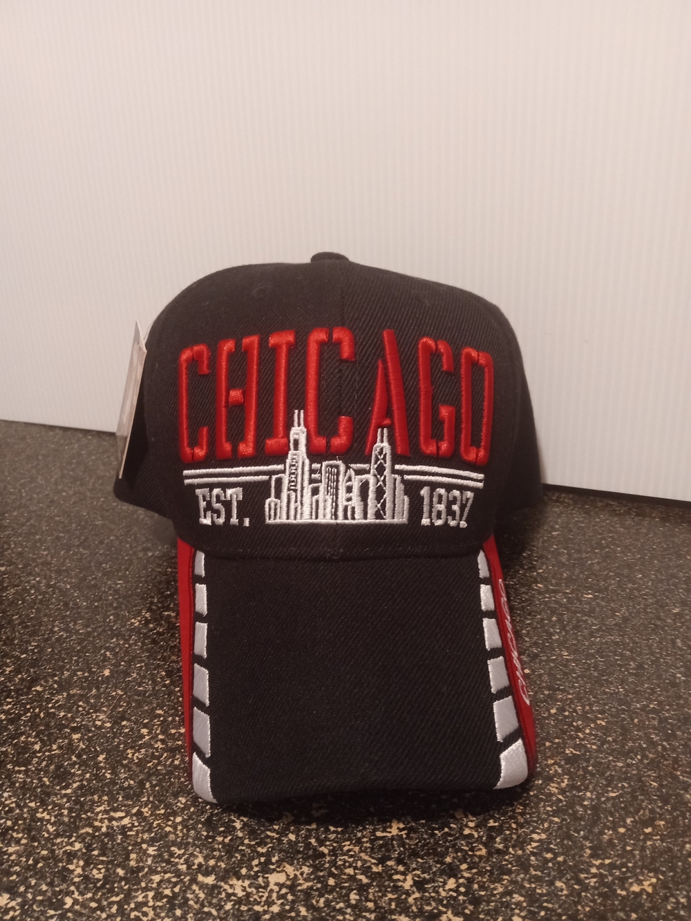 Cap Chicago Est.1837 Embroidery Lettering Baseball Cap